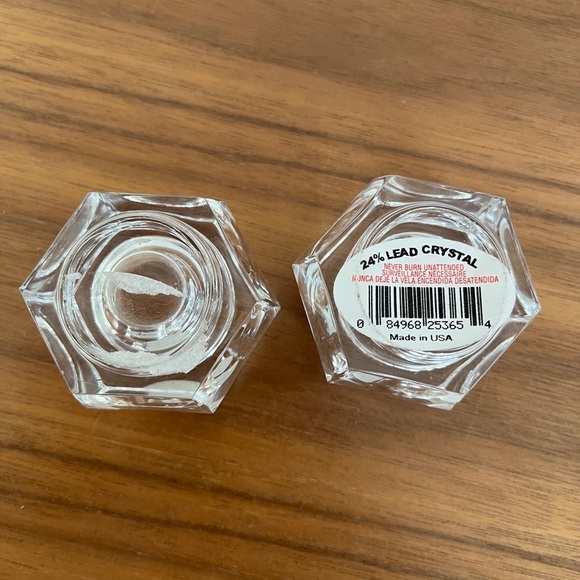 DEPLOMB DEPLOMO Vintage Set of 2 Candlestick Holders 24% Lead Crystal Made USA - Picture 7 of 9